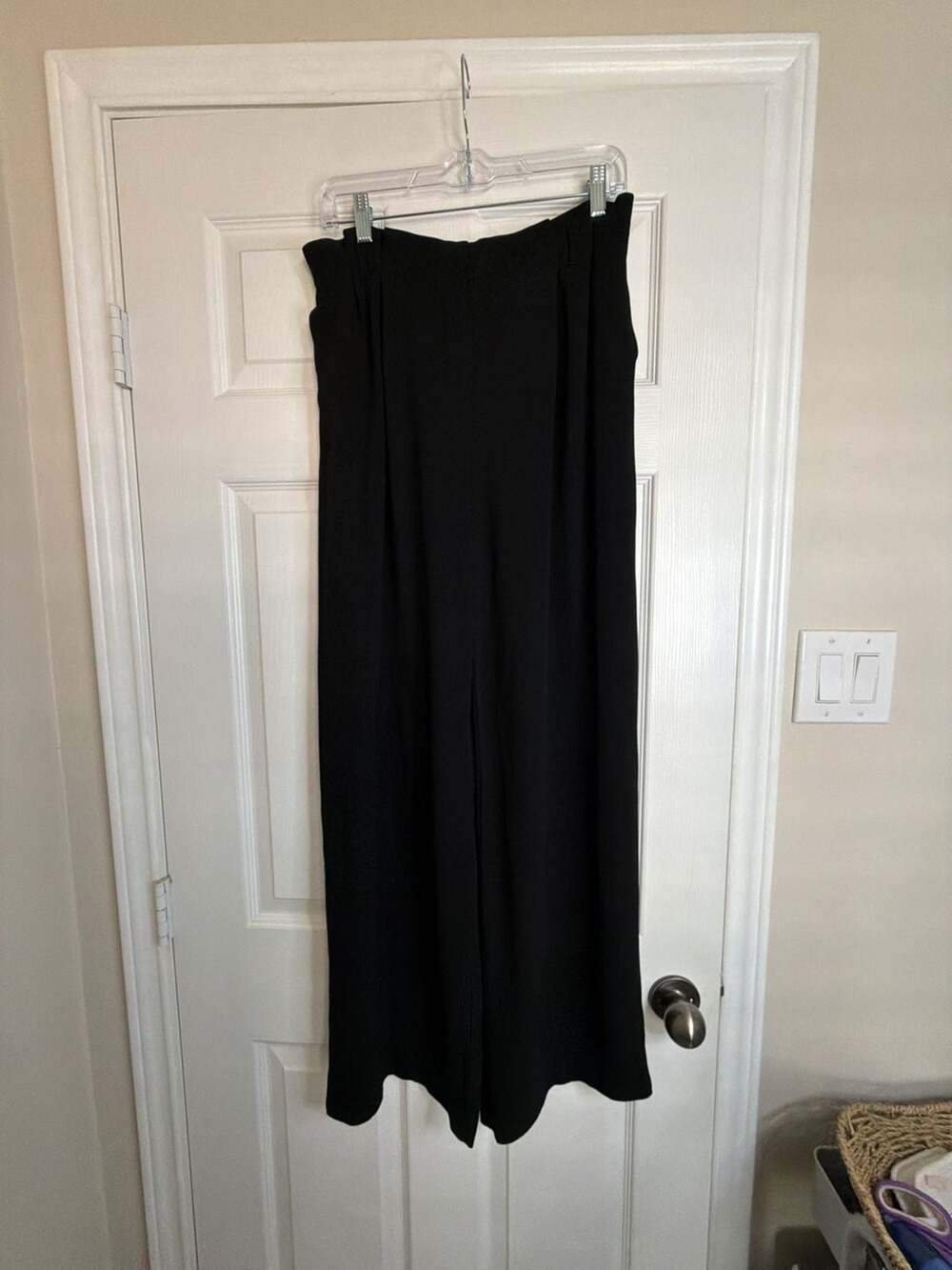 Classiques Entier Black Pleated Wide Leg Dress Pants Size 10